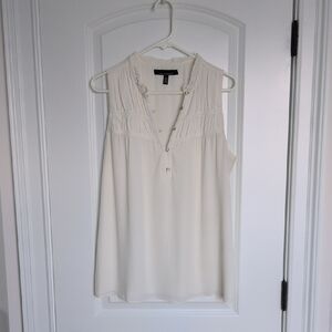 WHBM Ivory Sleeveless Blouse